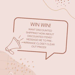 WIN WIN! CLOSET CLEAROUT